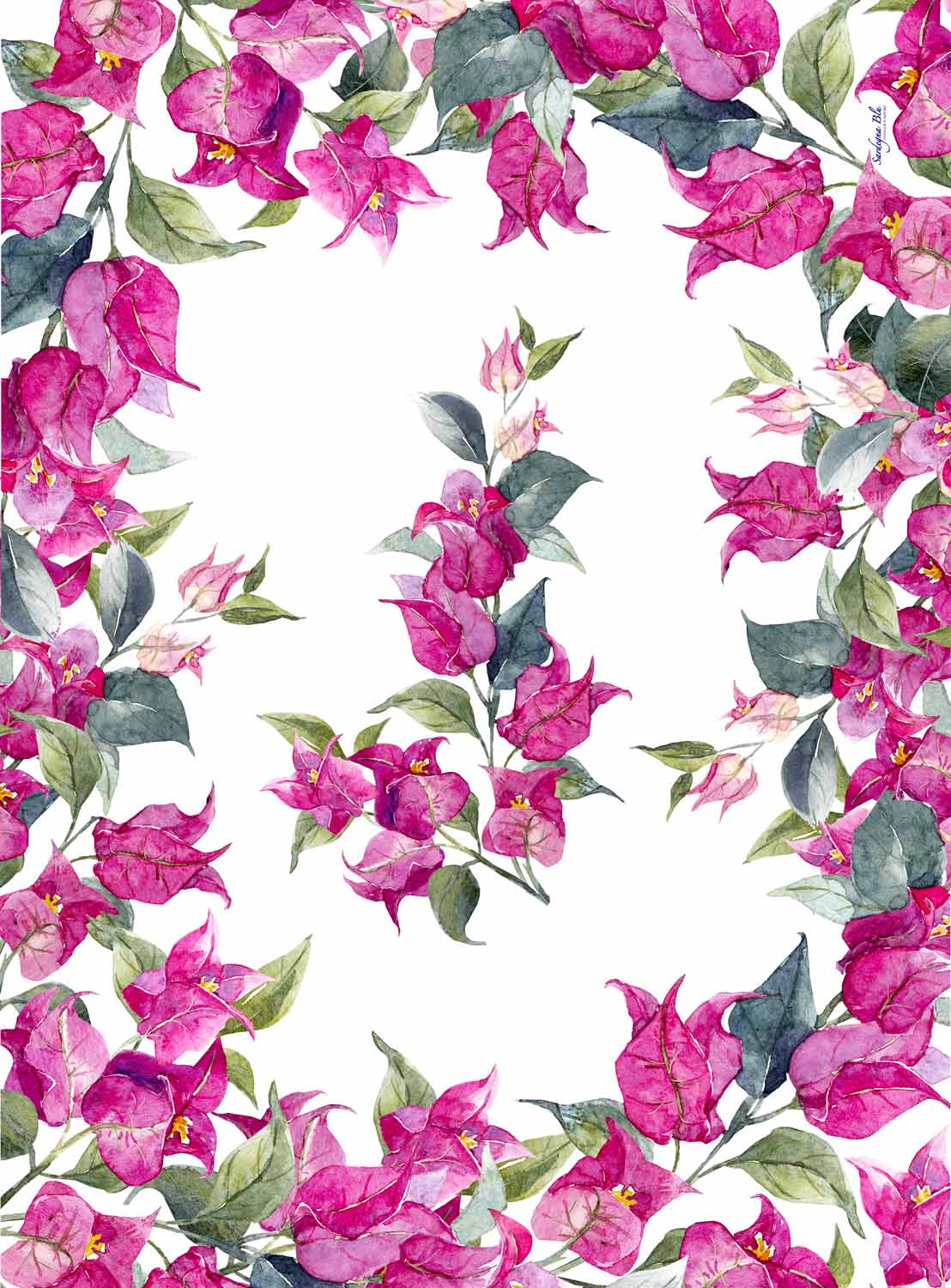 Tovaglia decori Bougainville