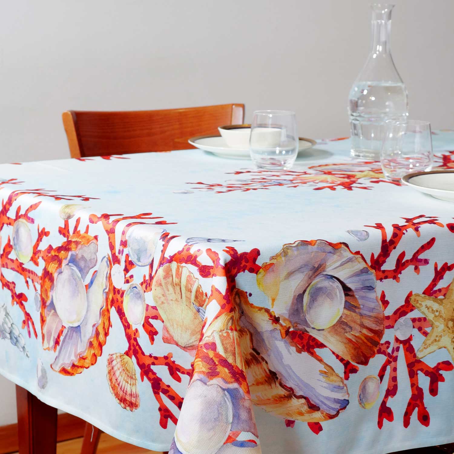 Tovaglia decoro Coralli e Perle