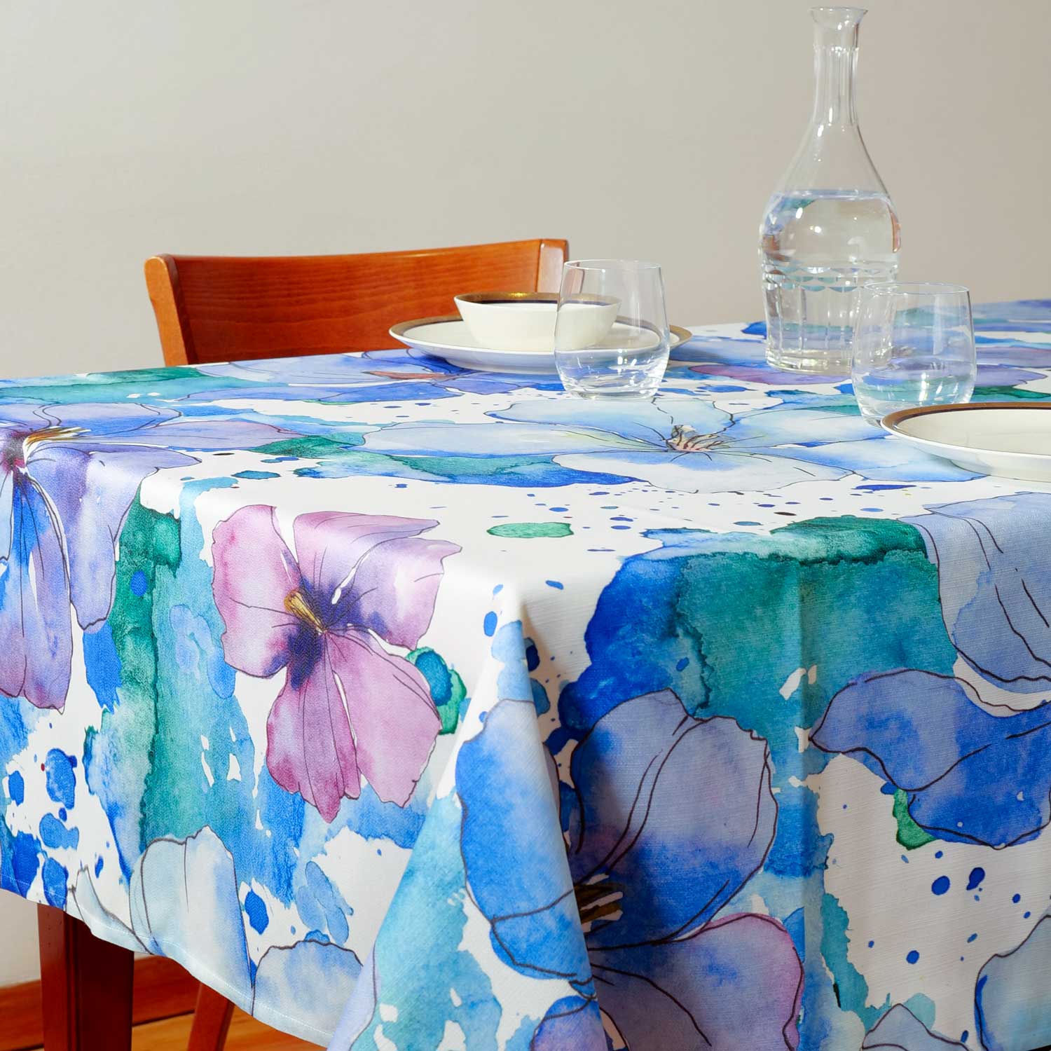Tovaglia decoro Fiori Bluette