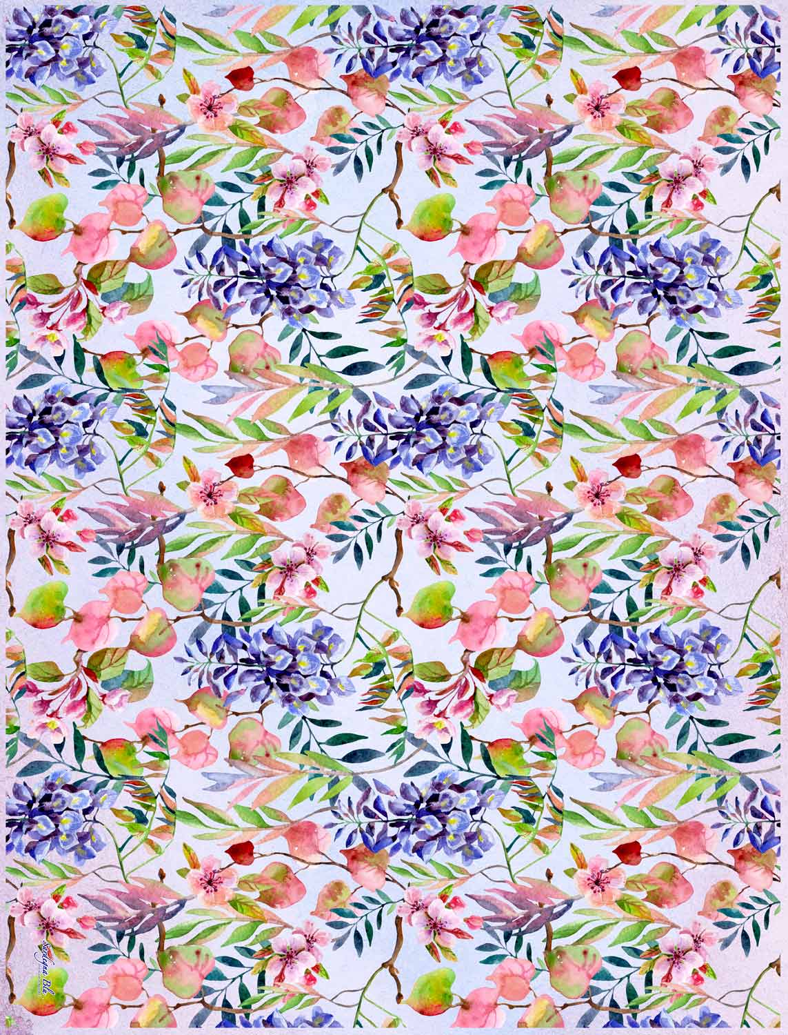 Tovaglia decoro Fiori Lilla