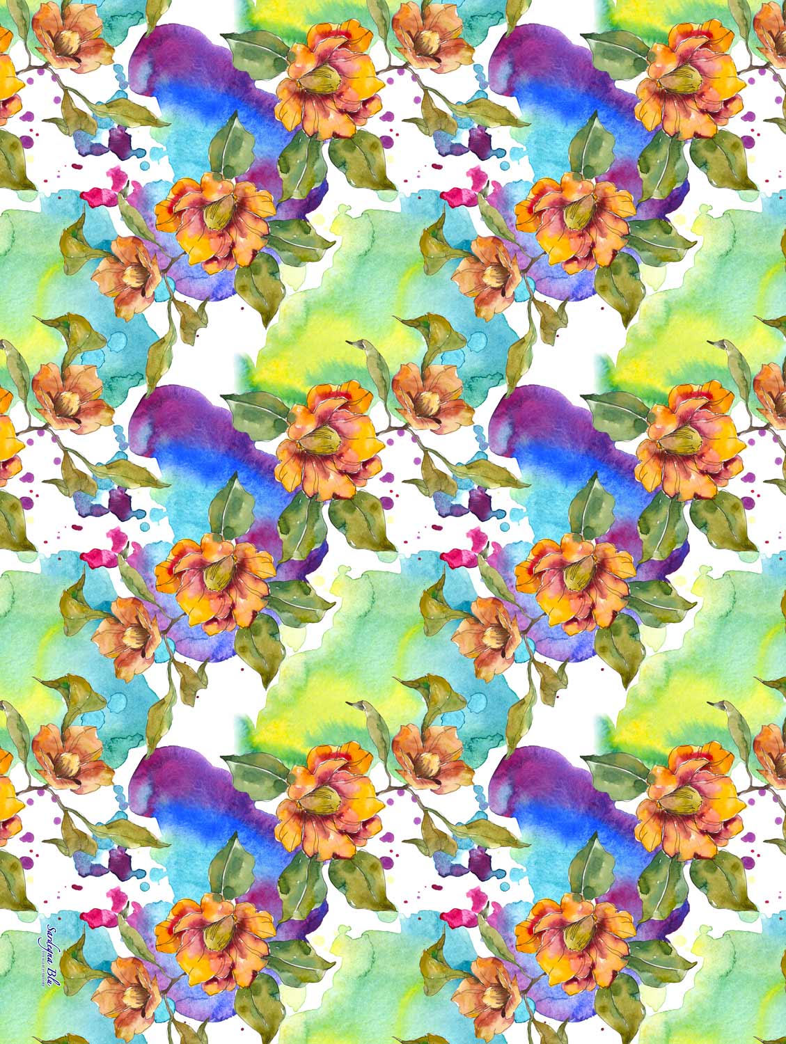 Tovaglia decoro Fiori Mela Cotogna