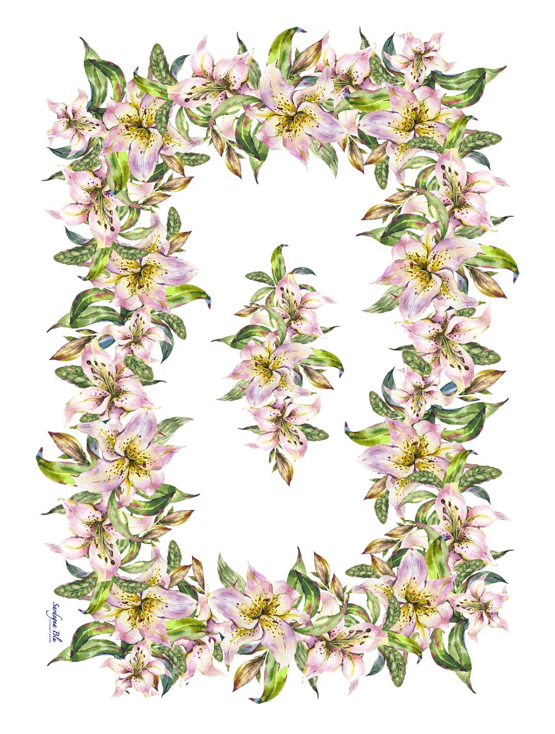 Tovaglia decoro Lilium