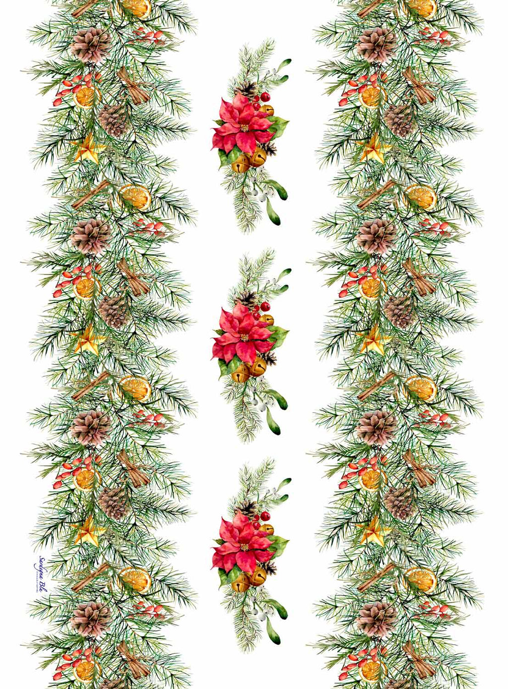 Tovaglia con decorazioni Natale 3