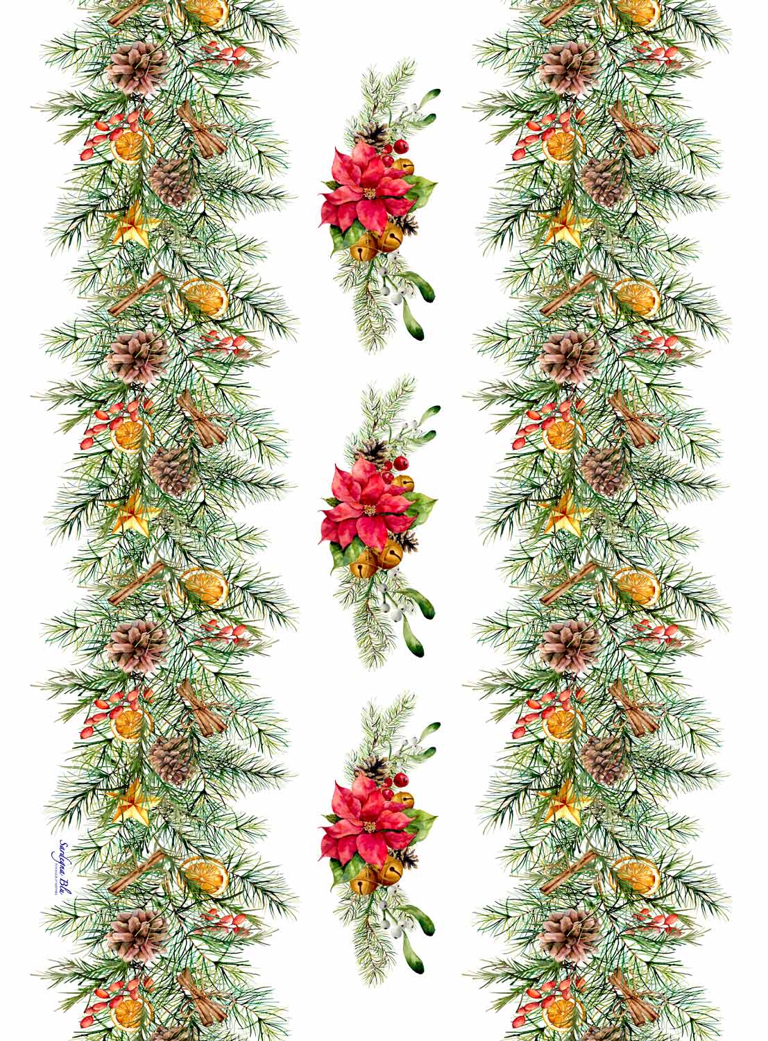 Tovaglia con decorazioni Natale 3